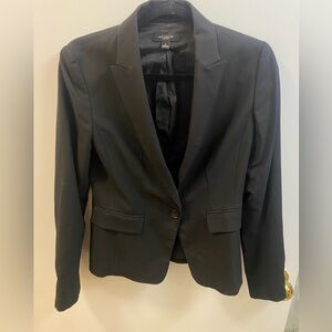 Ann Taylor One Button Blazer in classic black